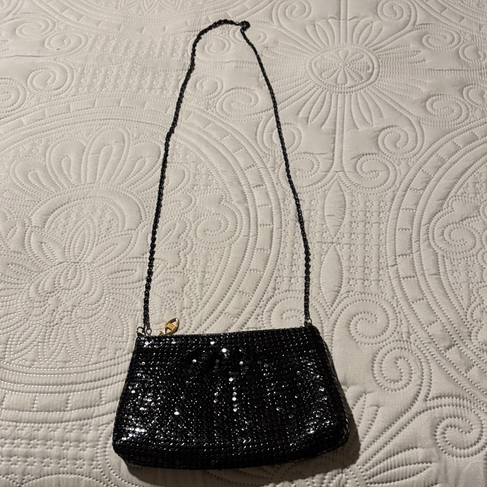 Elegant Black Sequin Shoulder Bag